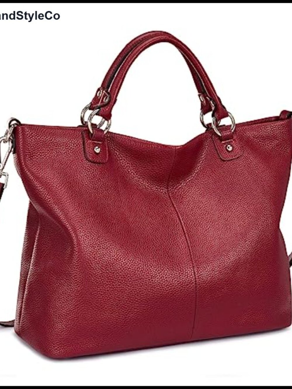 Genuine Leather Satchel Tote Bag Top Handle Crossbody Purse
